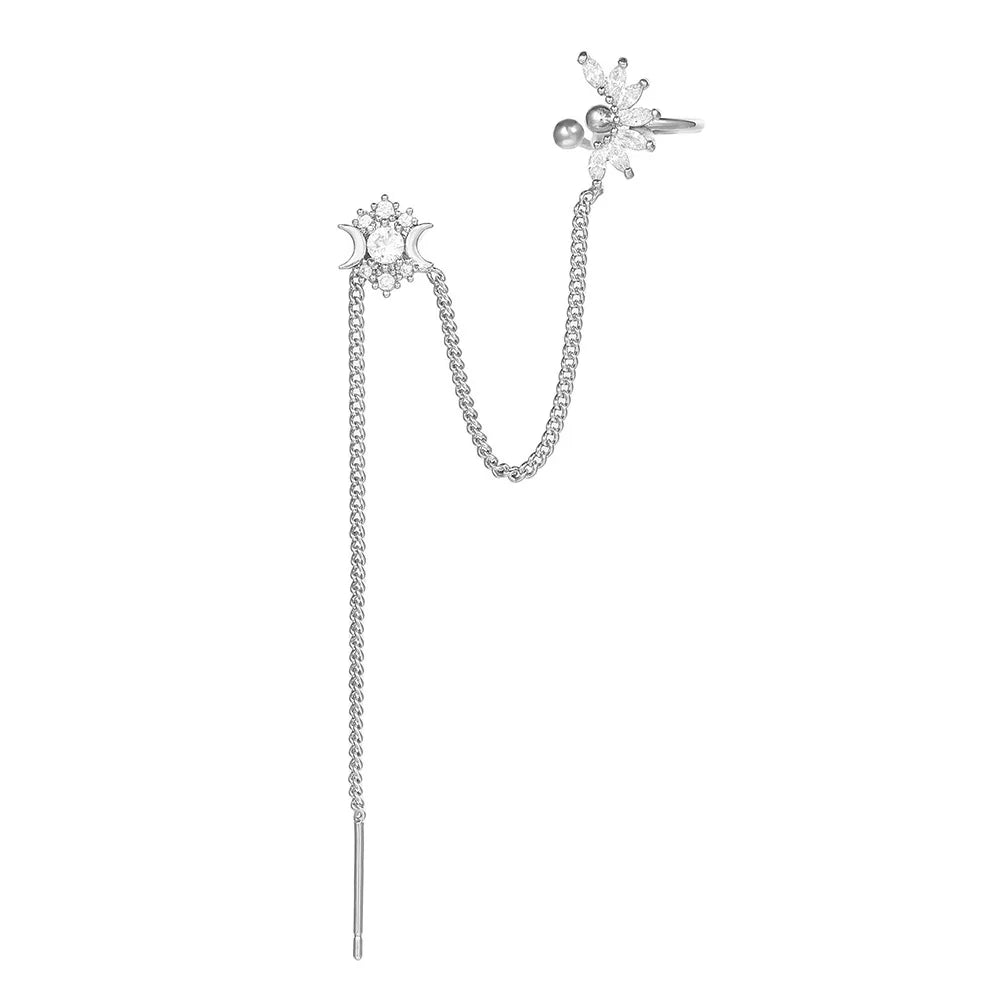 Silver Snake Ear Clip – Delicate Non-Pierced Cartilage Cuff Earring