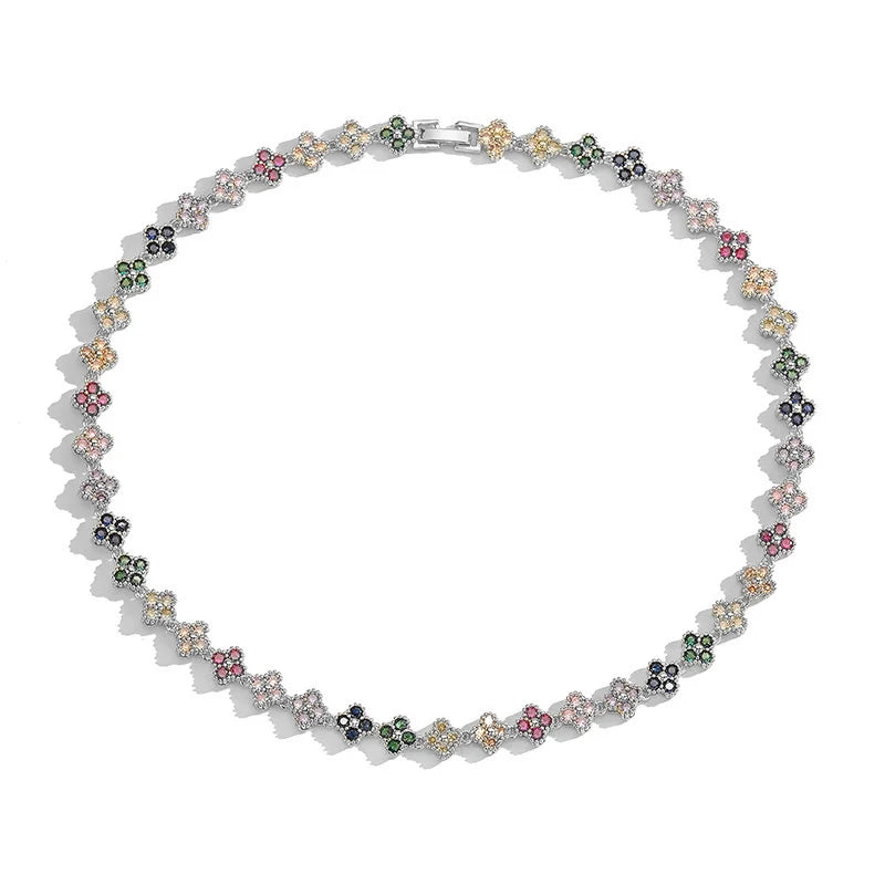 18K Gold-Plated Flower Necklace and Bracelet Set – Luxury Floral