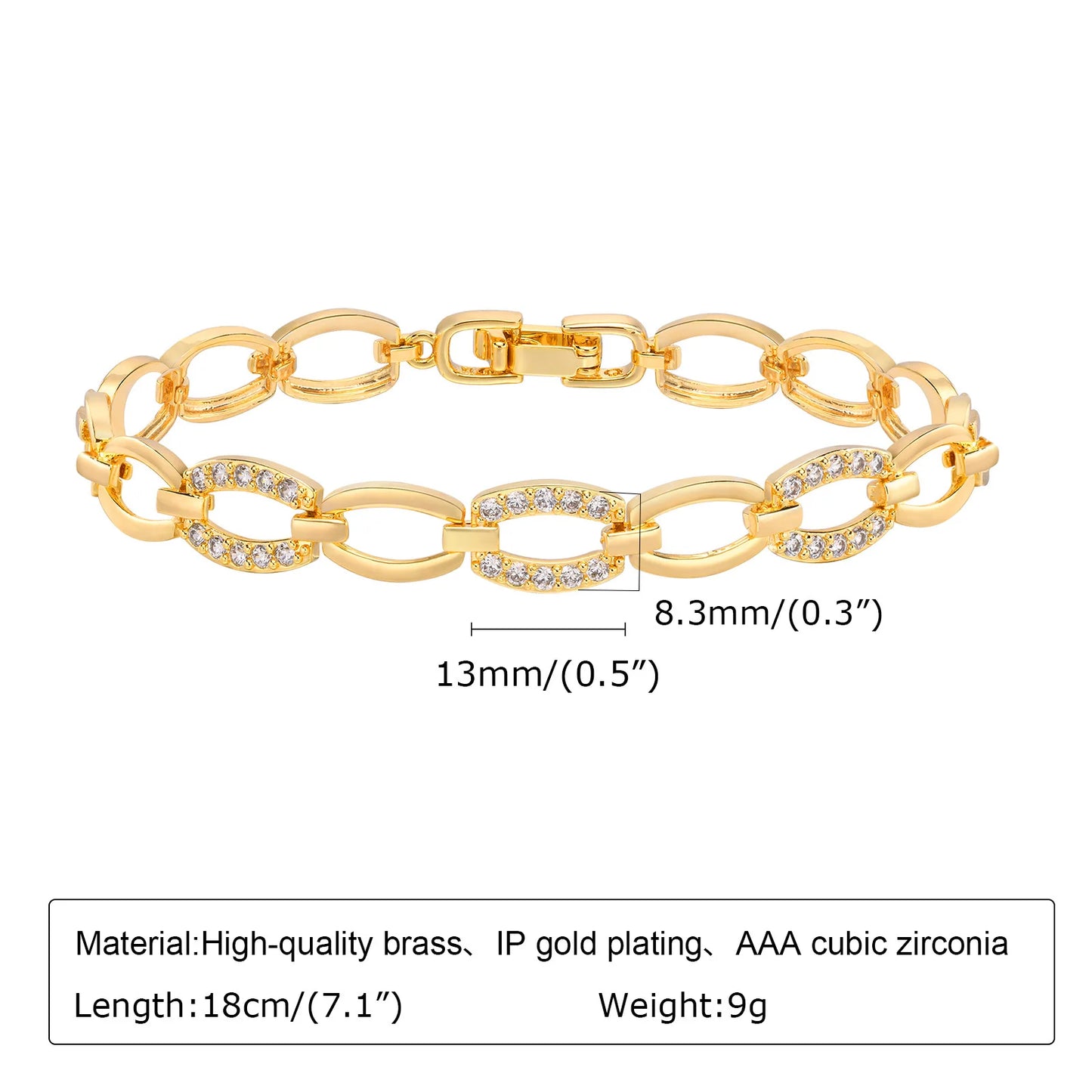 18K Gold Veyra Twist Bracelet – Chunky Adjustable Gold Stainless Steel Chain
