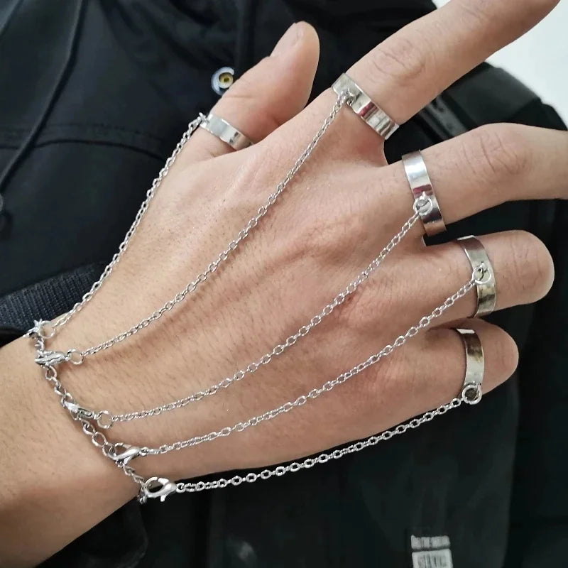 Aurum Bond Golden Bracelet & Ring Chain