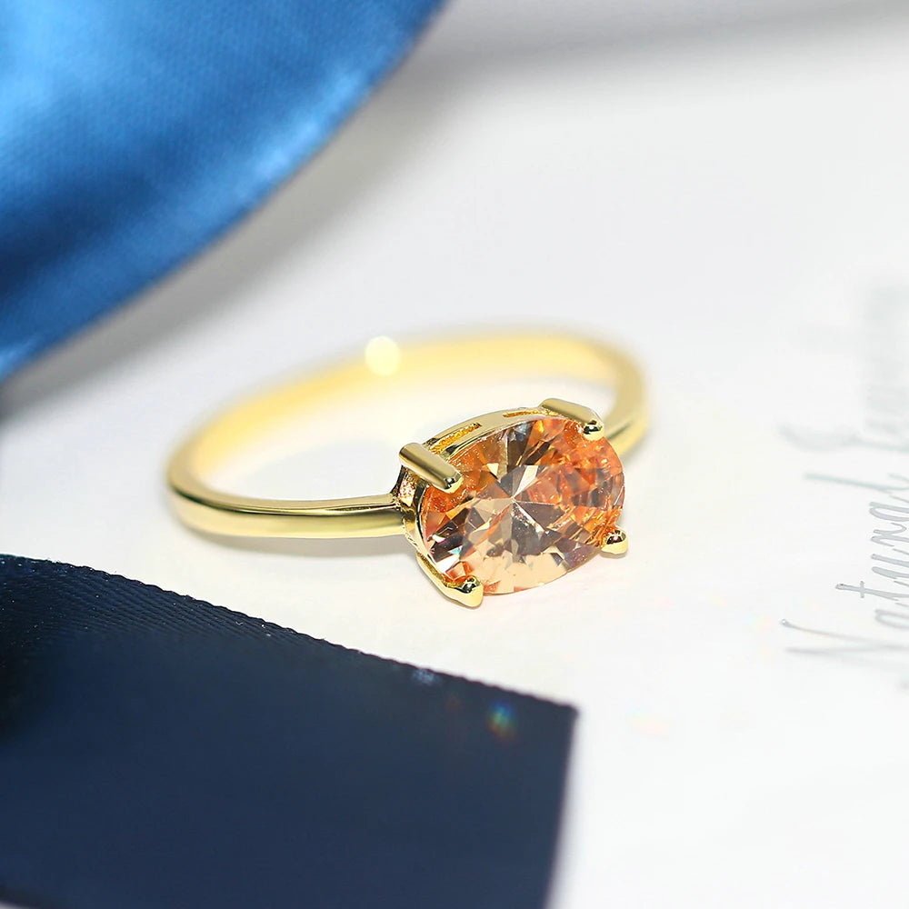 Iridescent Elegance – Dainty Opal Ring in Premium Finish