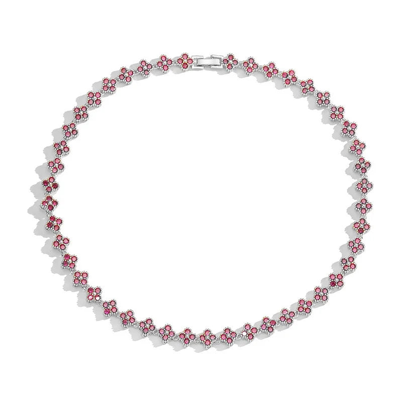 18K Gold-Plated Flower Necklace and Bracelet Set – Luxury Floral