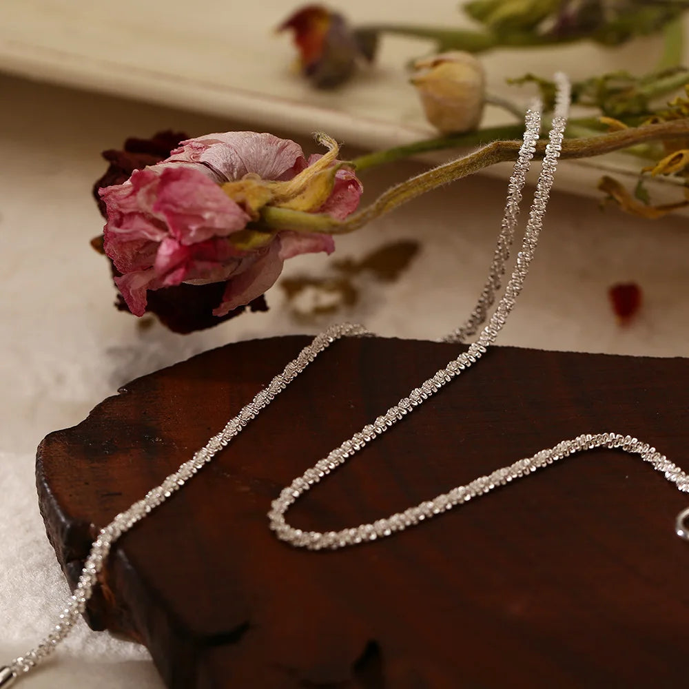 Celestia Necklace – Elegant Silver Clavicle Chain Choker