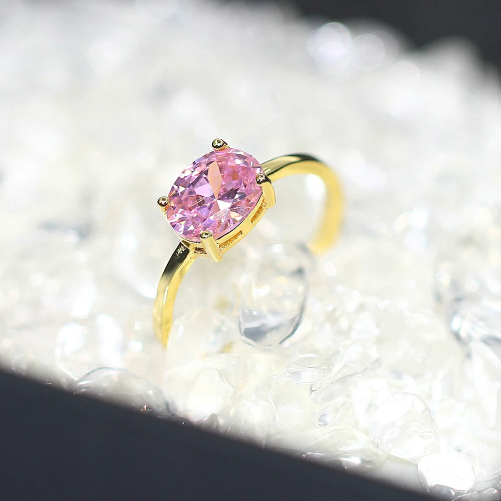 Iridescent Elegance – Dainty Opal Ring in Premium Finish