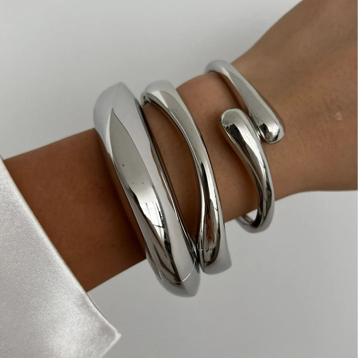 3 Styles Vintage Gold & Silver Geometric Metal Cuff Bangles Bracelet