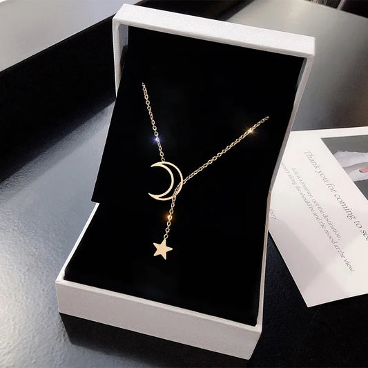Starlit Grace – The Moon & Star Signature Choker