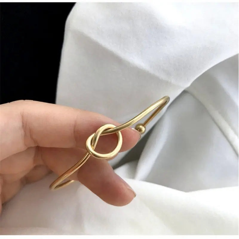 Adjustable Infiniti Knot Cuff Bracelets Bangles Style