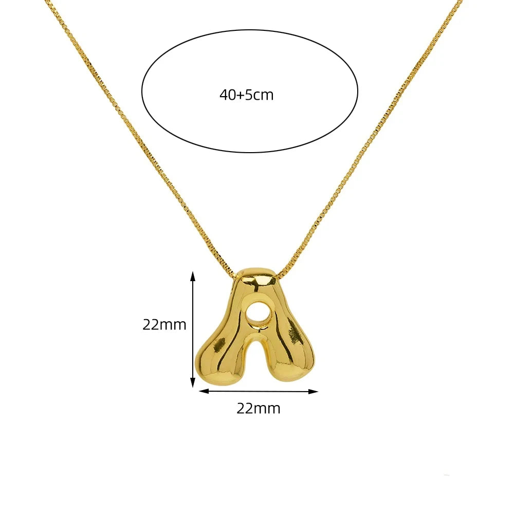 Bold Golden Initial Pendant Necklace – Modern Luxury Monogram