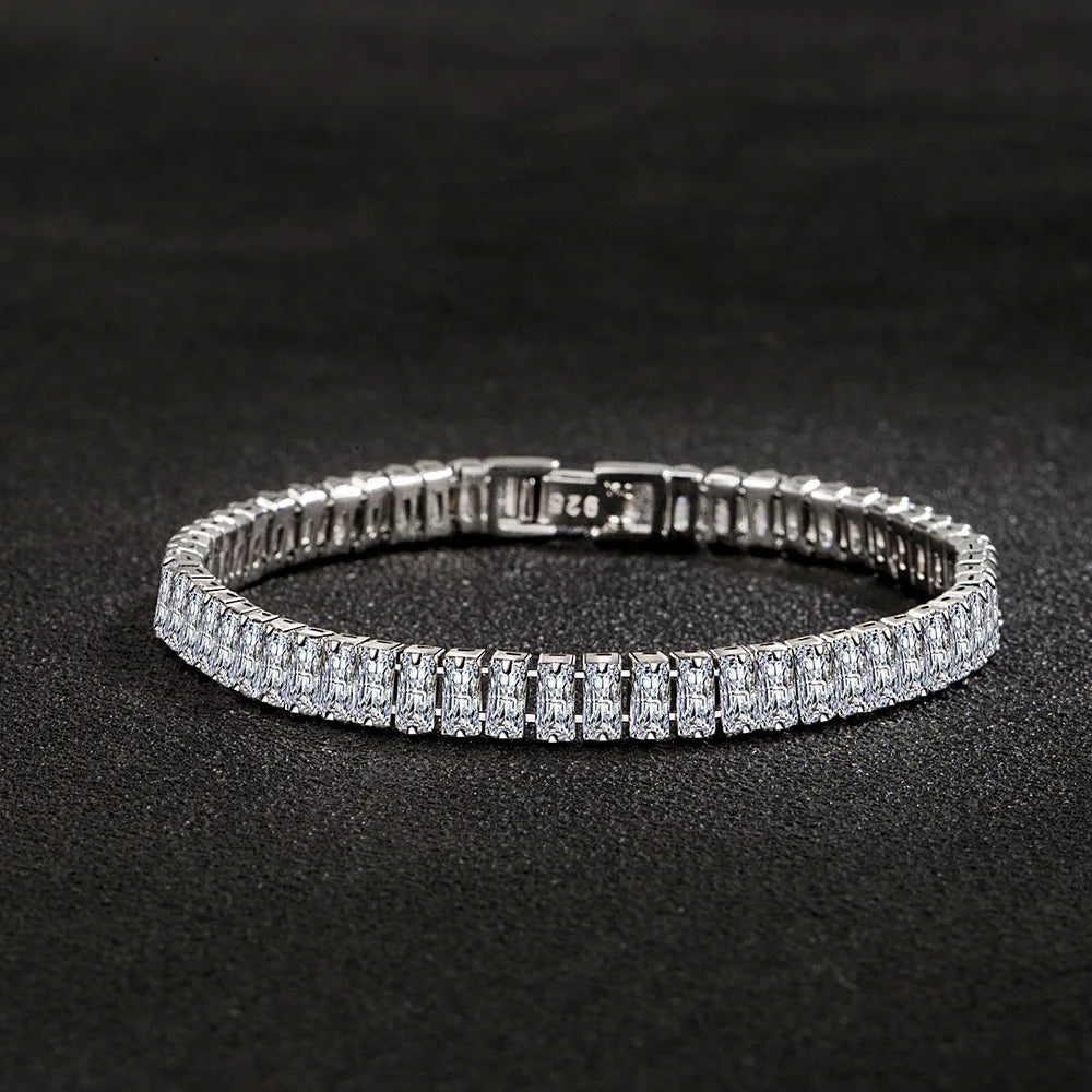 Signature Silver Glam Bracelet – Premium Zircon Shine