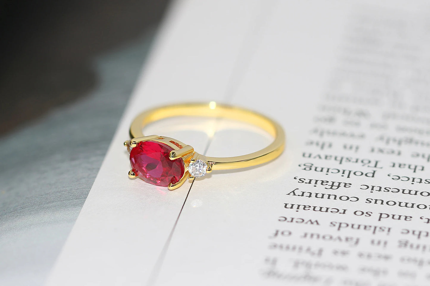 Iridescent Elegance – Dainty Opal Ring in Premium Finish