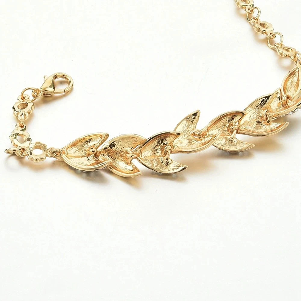 TWO TONE ELEGANT Crystal Statement Bracelet