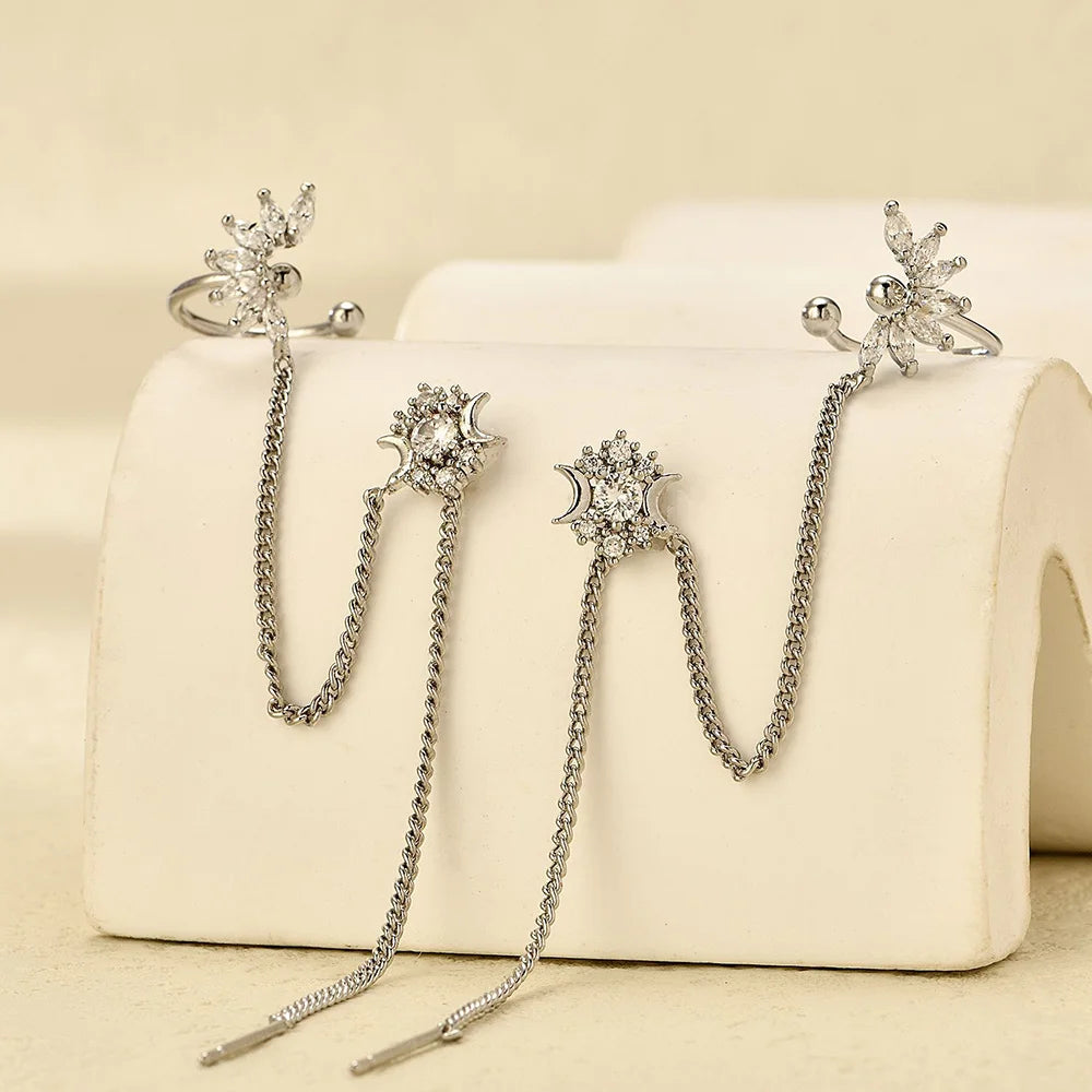 Silver Snake Ear Clip – Delicate Non-Pierced Cartilage Cuff Earring