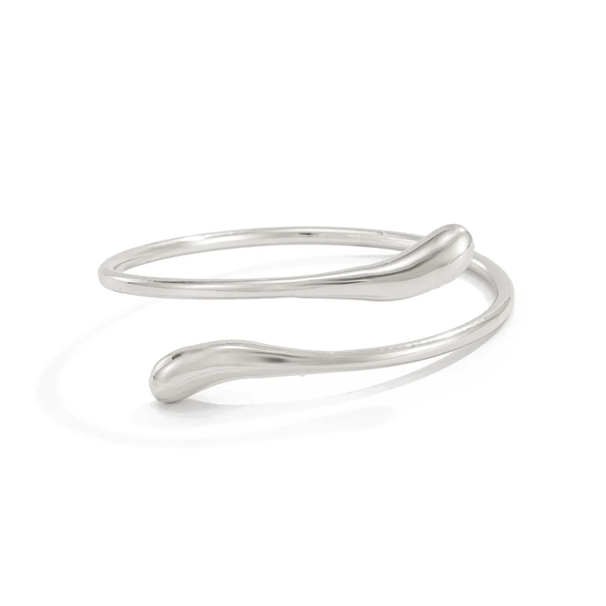 Obsidian Drop Cuff – Bold Geometric Bangle in Gold & Silver