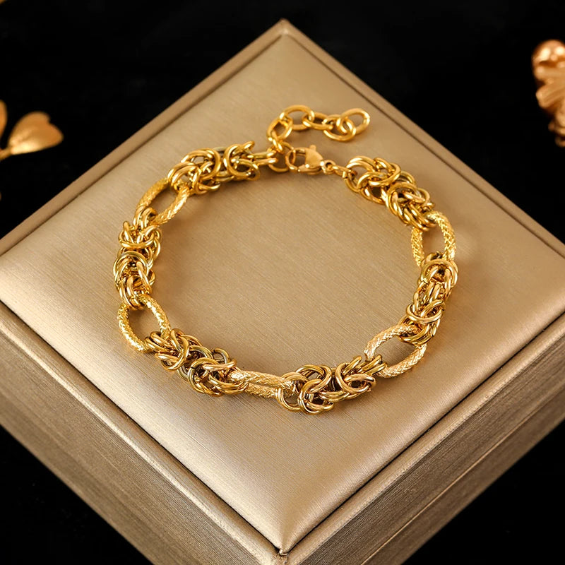 The Havoc Chain – Gold-Tone Stainless Steel Cuban Bracelet