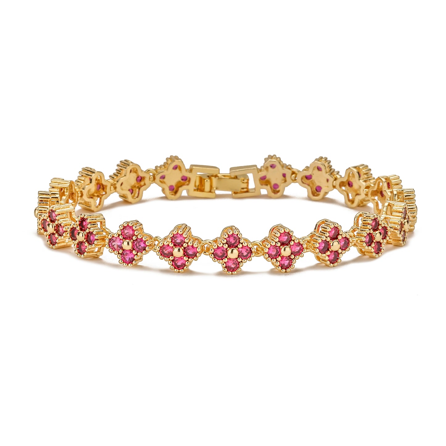 18K Gold-Plated Flower Necklace and Bracelet Set – Luxury Floral