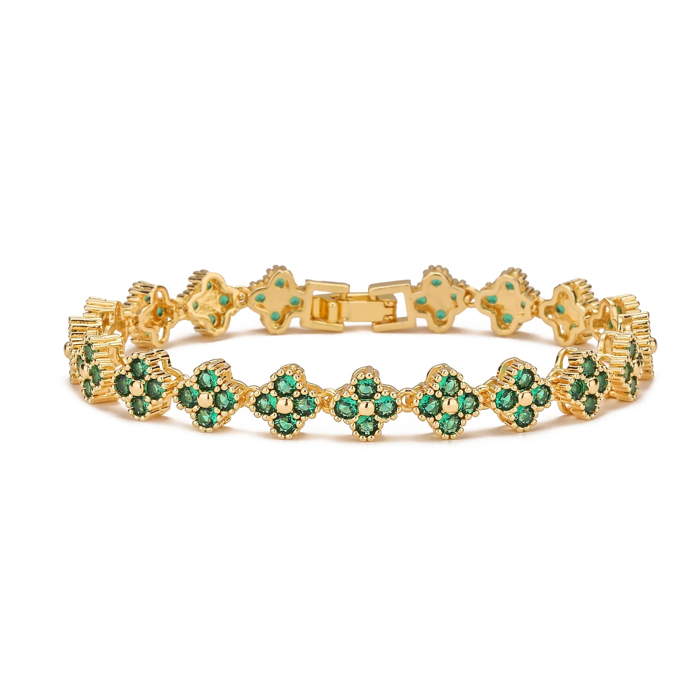 18K Gold-Plated Flower Necklace and Bracelet Set – Luxury Floral
