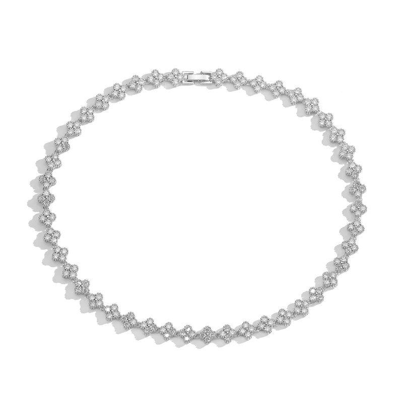 18K Gold-Plated Flower Necklace and Bracelet Set – Luxury Floral