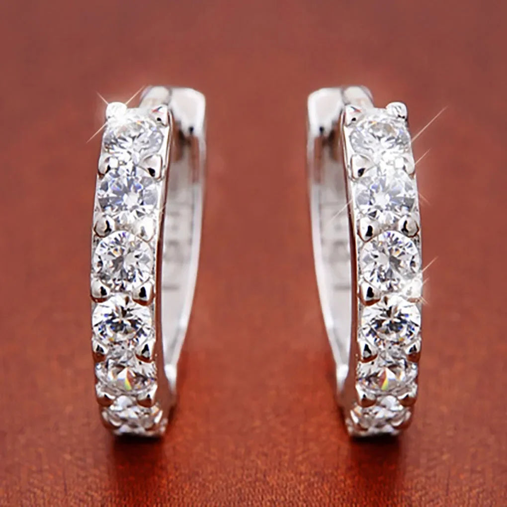 Aurora Luxe Hoops – Dazzling Rhinestone Crystal Elegance