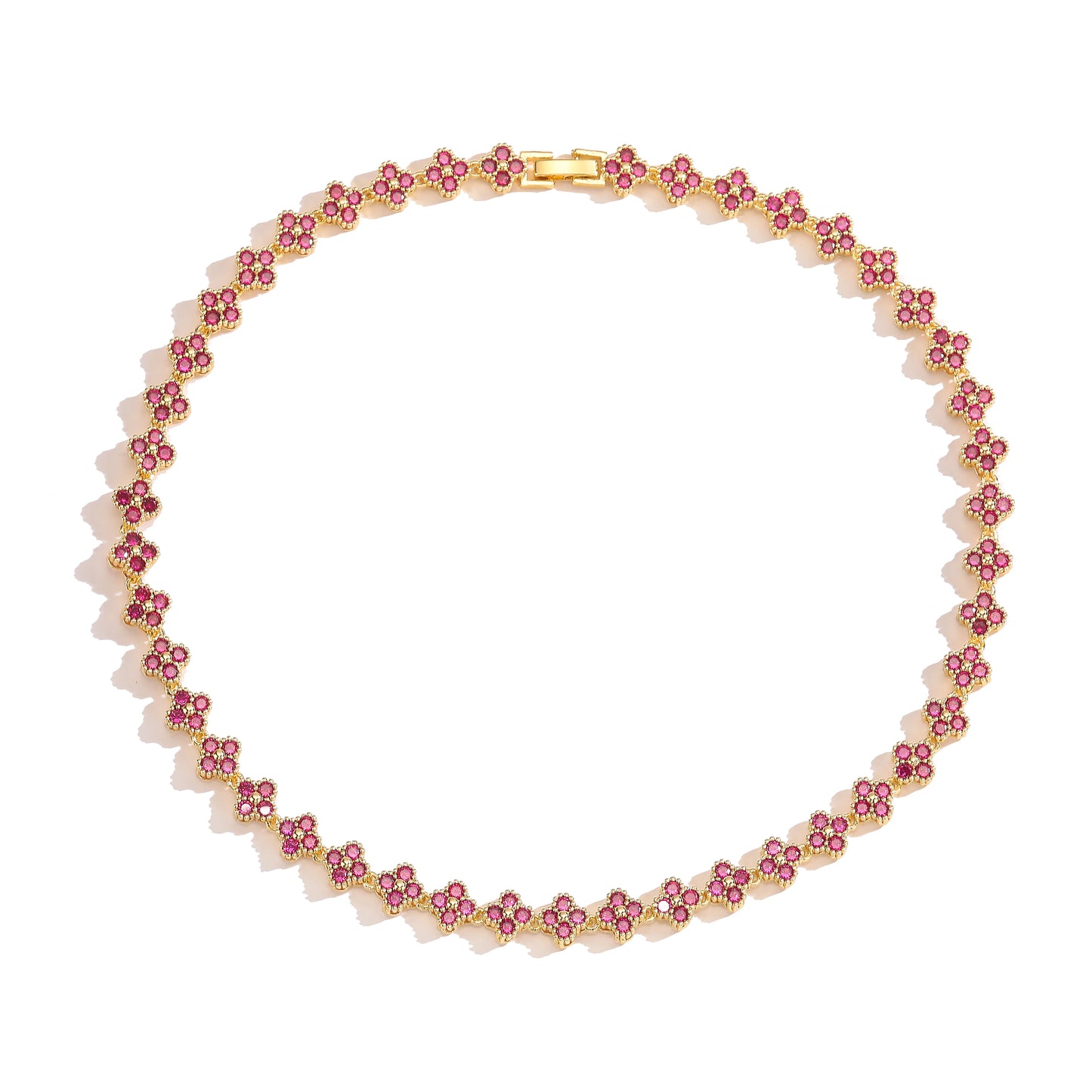 18K Gold-Plated Flower Necklace and Bracelet Set – Luxury Floral