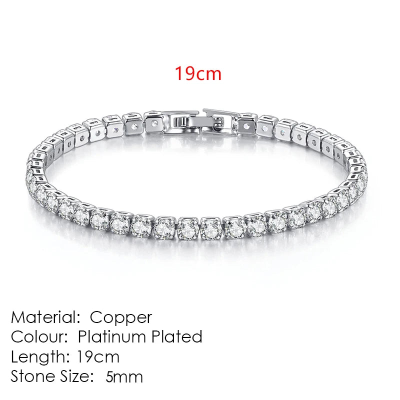 Celestique Chain – Designer Zirconia Tennis Bracelet