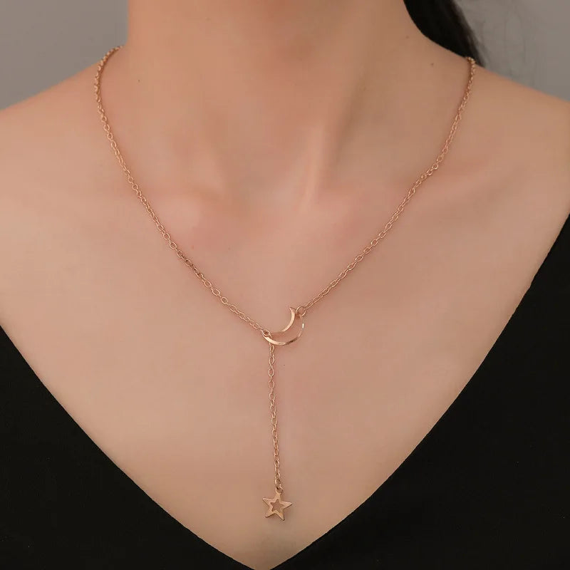 Starlit Grace – The Moon & Star Signature Choker