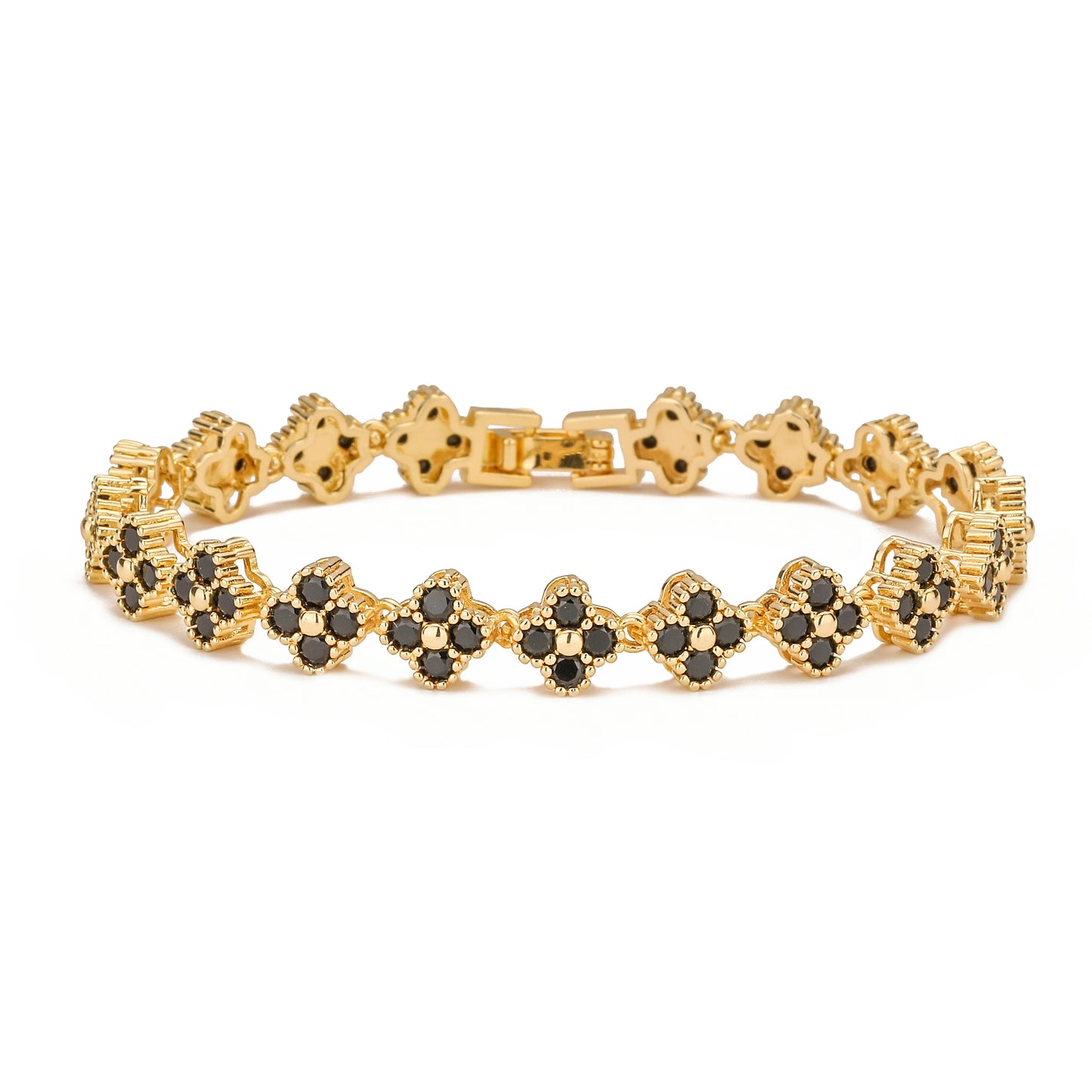 18K Gold-Plated Flower Necklace and Bracelet Set – Luxury Floral