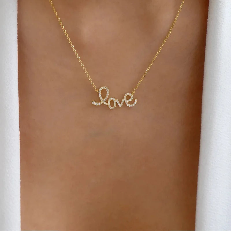 Vintage Gold Stacking Necklace – Multi-Layer Crystal Pendants