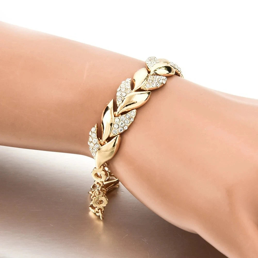TWO TONE ELEGANT Crystal Statement Bracelet