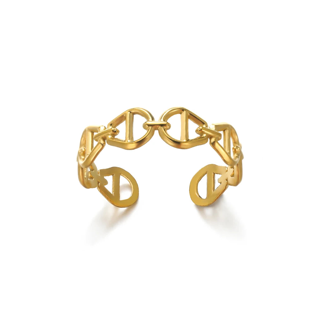 The Aureum Band – 316L Stainless Steel Gold-Tone Ring