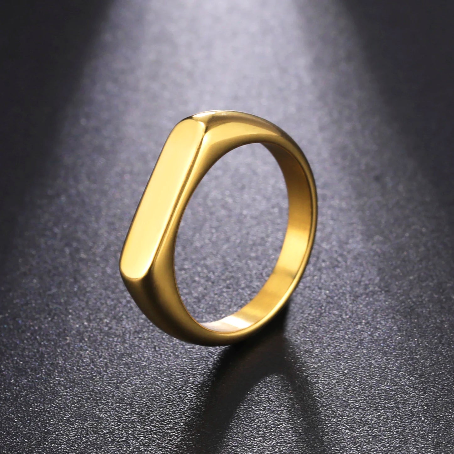Personalized Engraved Name Ring – Custom Stainless Steel Band in Elegant Tone