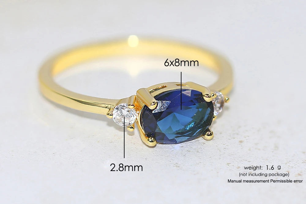 Iridescent Elegance – Dainty Opal Ring in Premium Finish