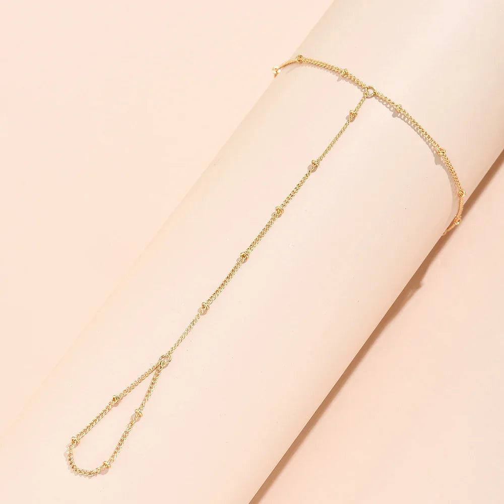 Aurum Bond Golden Bracelet & Ring Chain