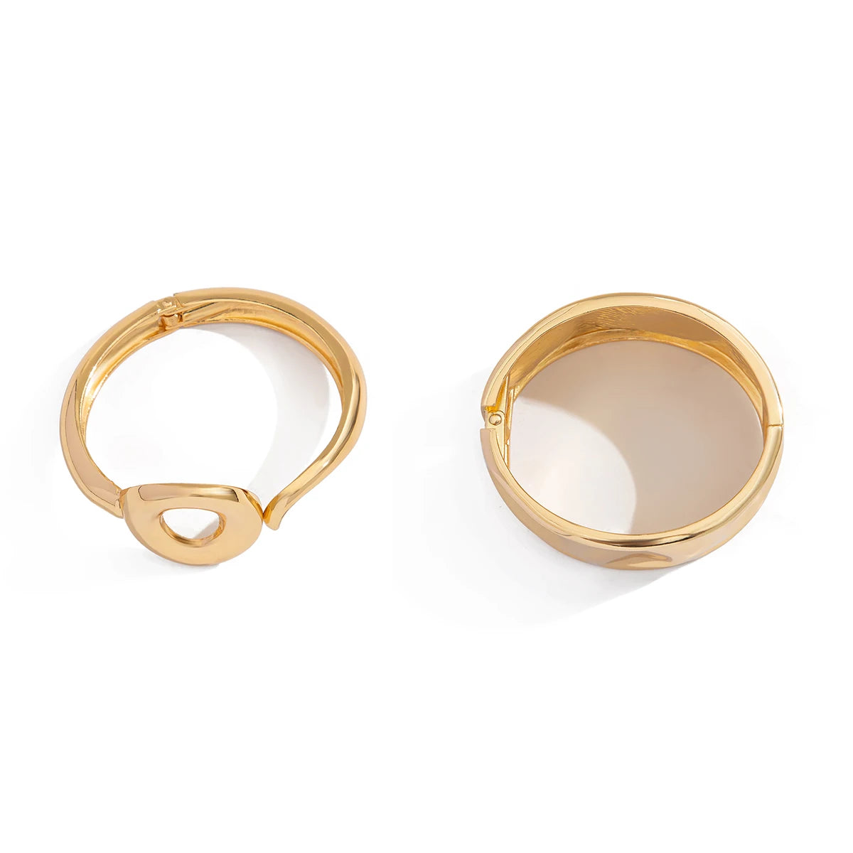 Vintage Gold Wide Cuff Bracelet - Sophira Luxe Edition