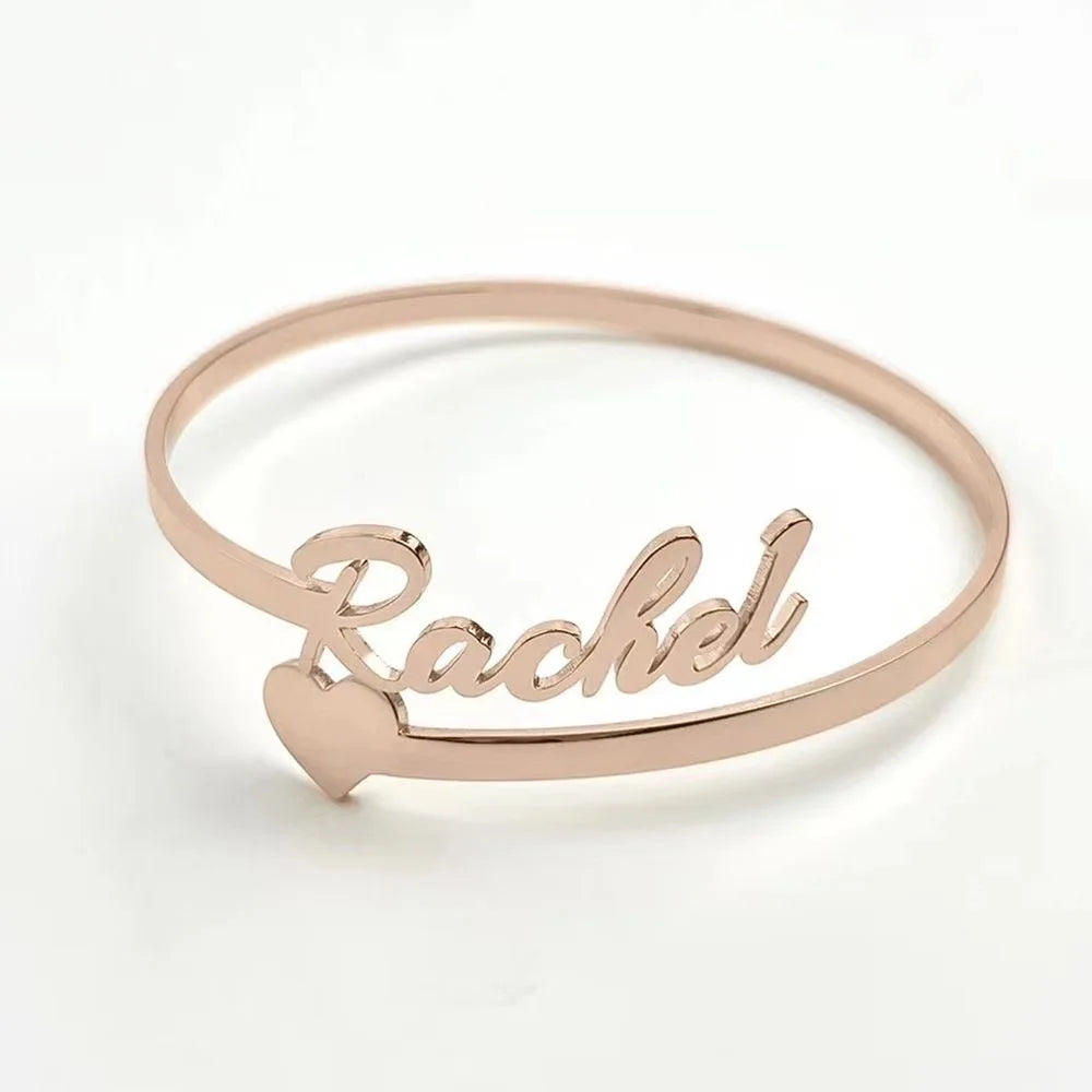 Custom Name Heart Ring – Personalized Stainless Steel Ring