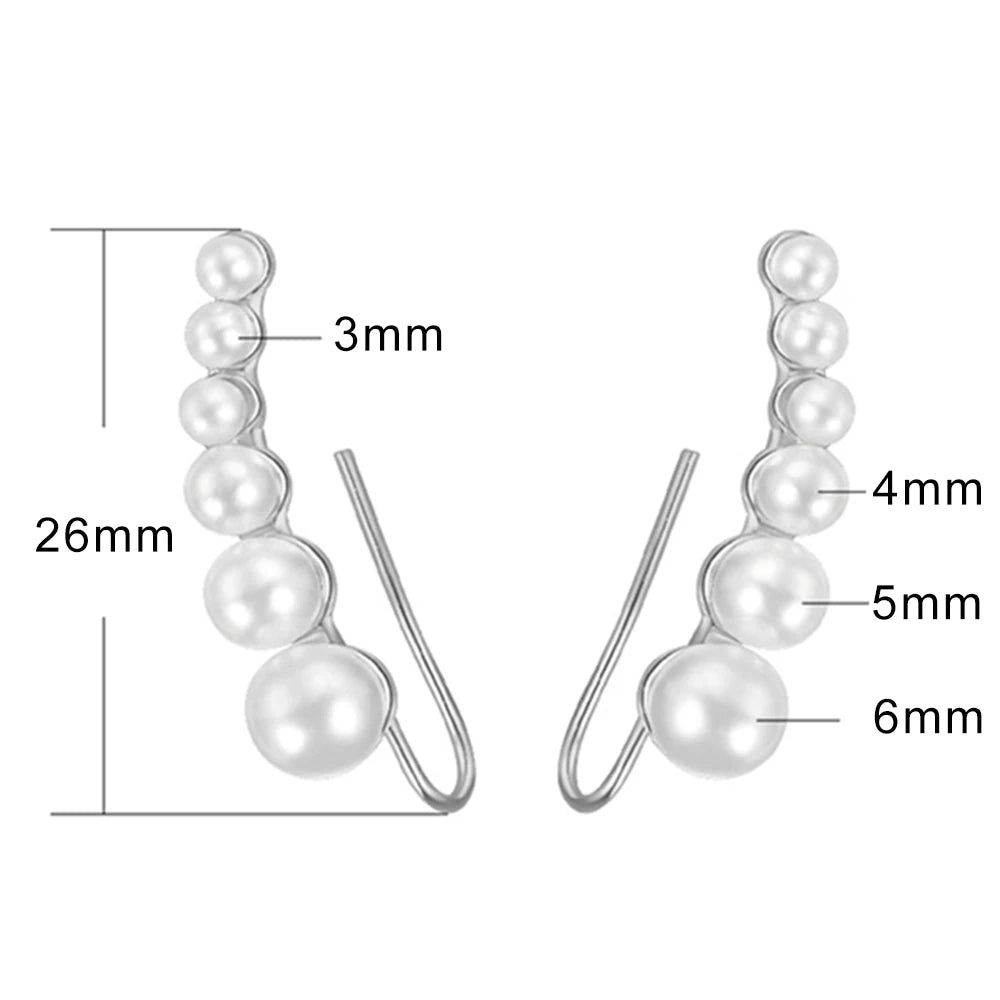 Elegant Climbing Crystal Ear Cuffs – Rose Gold Zirconia Hook Earrings