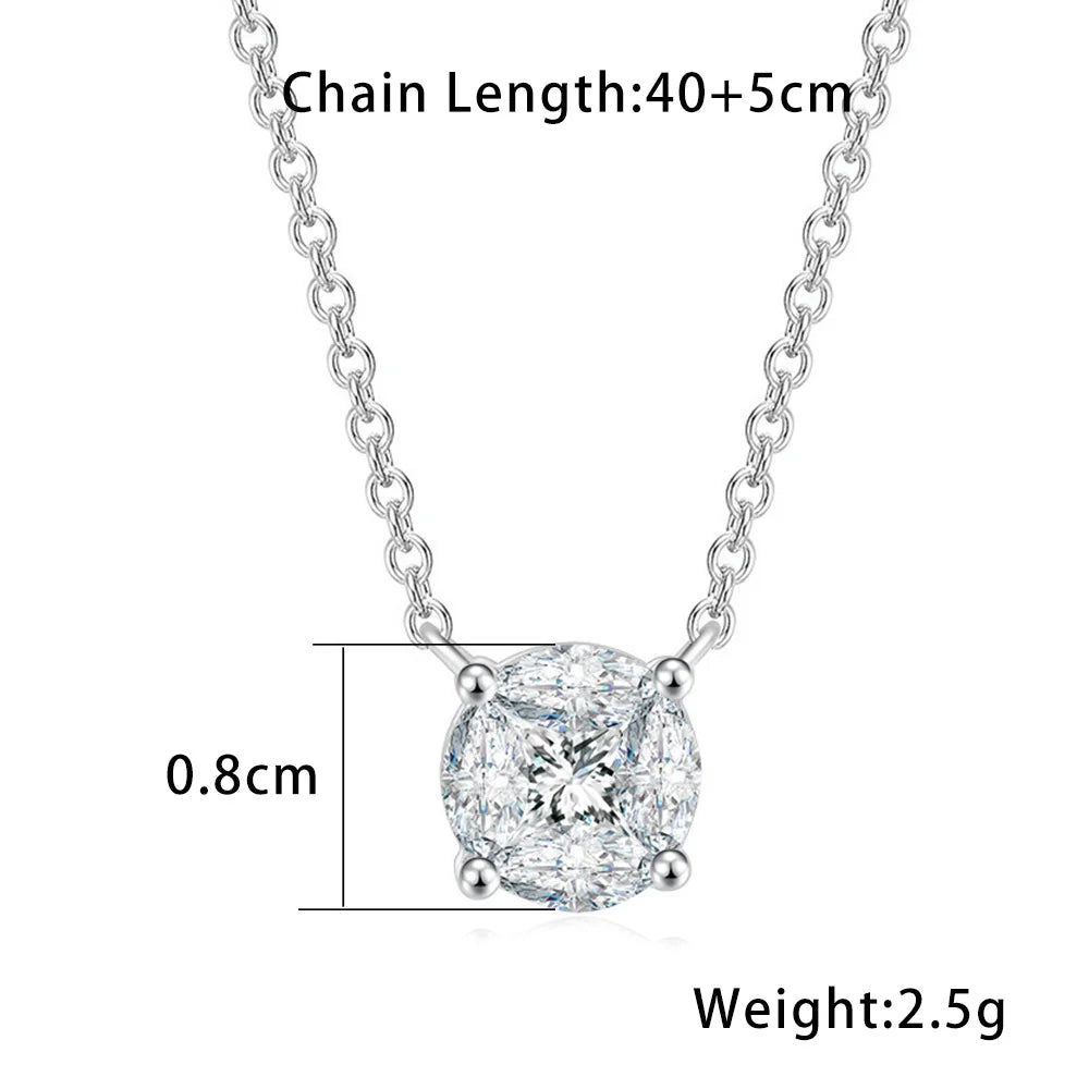 Iced Out Heart Pendant Necklace – Korean-Inspired Waterdrop Crystal Choker