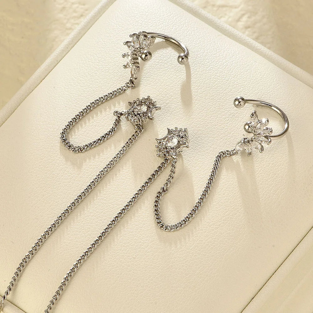 Silver Snake Ear Clip – Delicate Non-Pierced Cartilage Cuff Earring