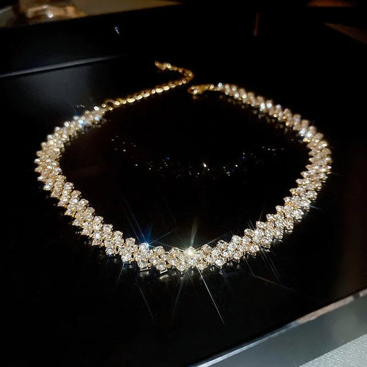 The Radiance Choker – A Luxury Full-Rhinestone Masterpiece