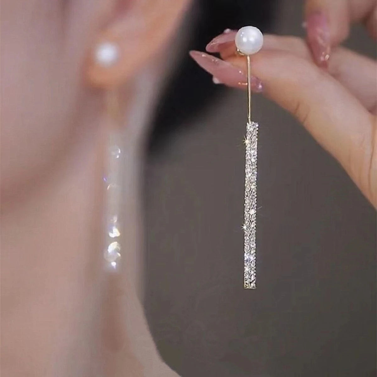 Grace Knot Simulated Pearl Earrings – Silver Stud Edition