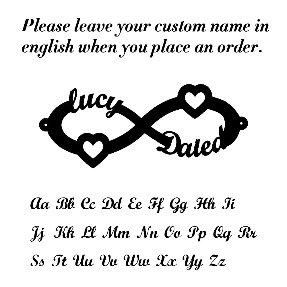 Luxury Personalized Name Bracelet – Custom Stainless Steel with Elegant Letter Charms