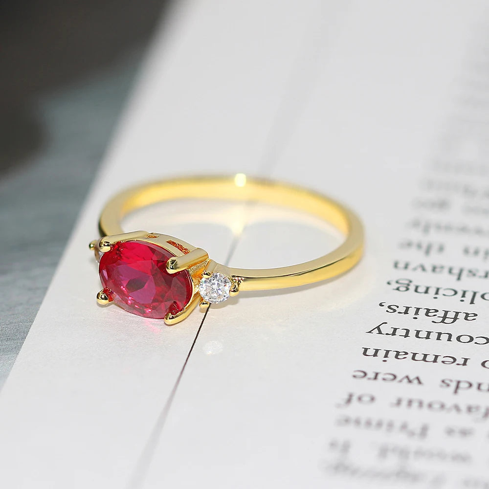 Iridescent Elegance – Dainty Opal Ring in Premium Finish