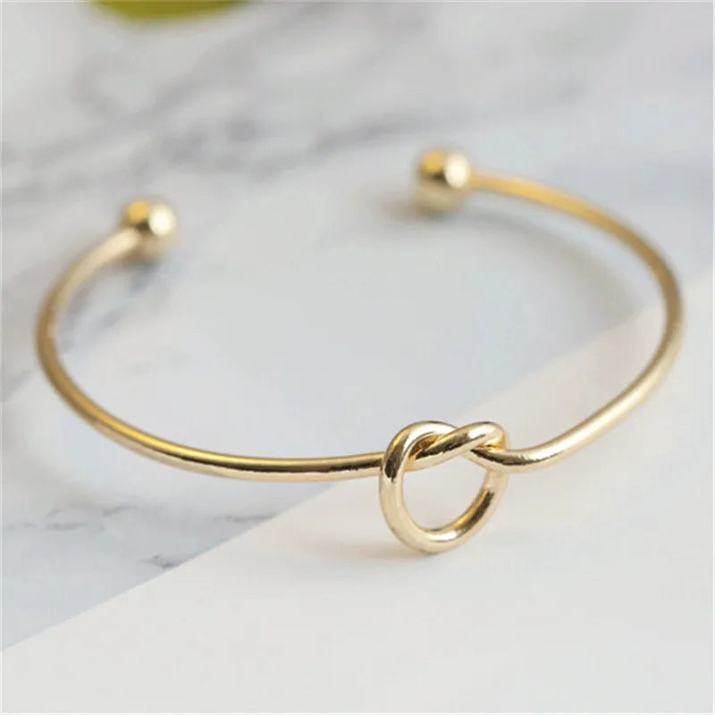 Adjustable Infiniti Knot Cuff Bracelets Bangles Style