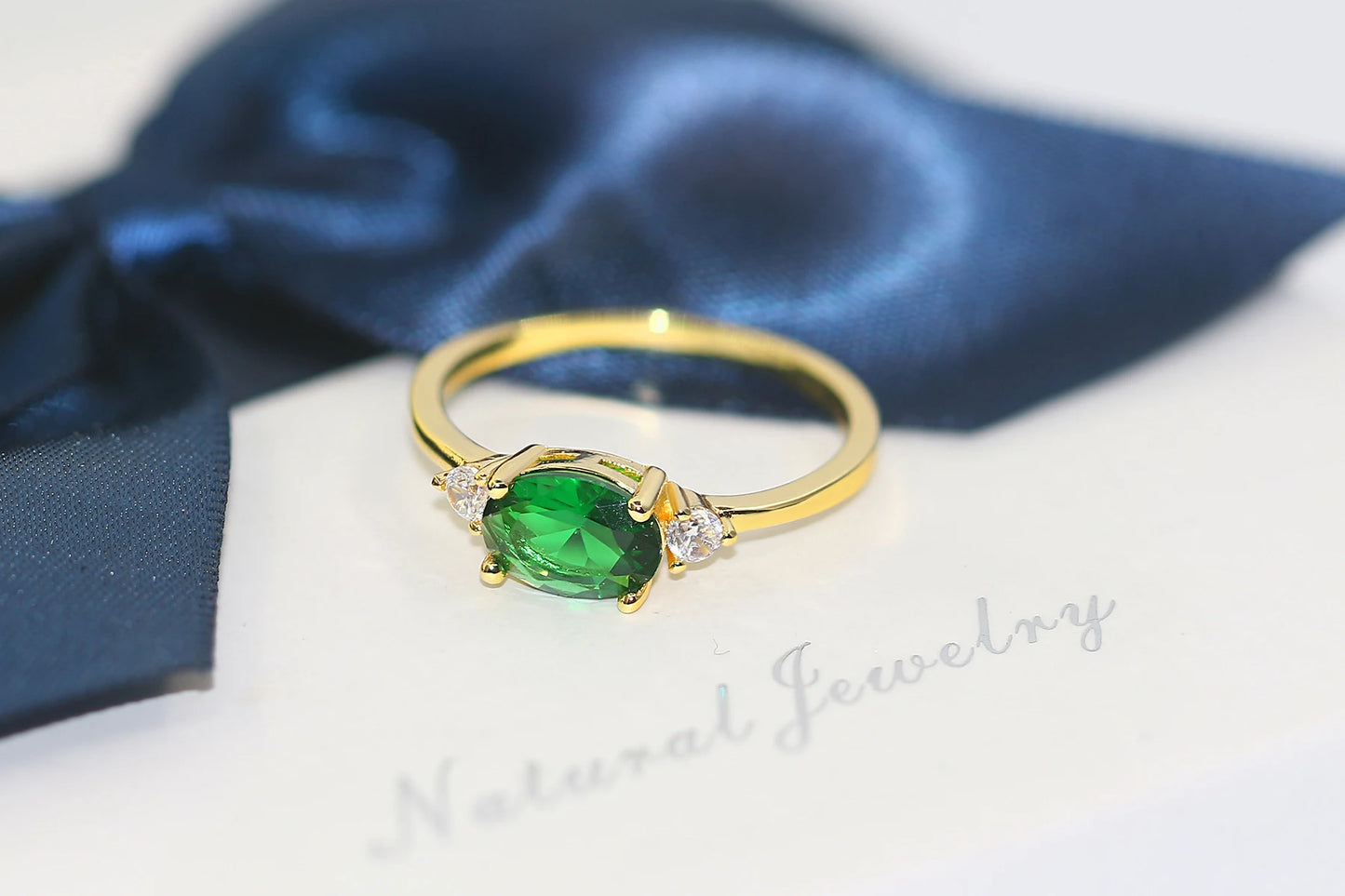 Iridescent Elegance – Dainty Opal Ring in Premium Finish