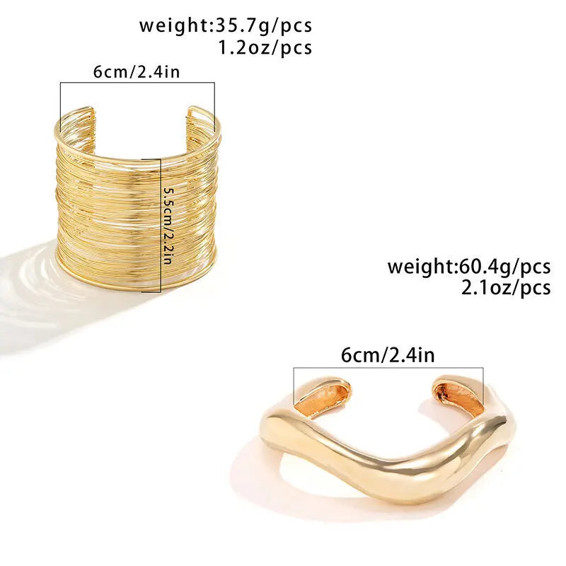 Vortex Wire Bracelet – Luxe Open Cuff Design