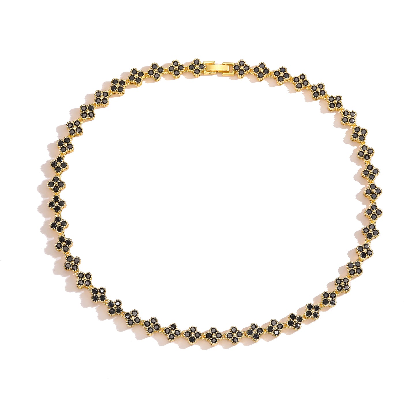 18K Gold-Plated Flower Necklace and Bracelet Set – Luxury Floral