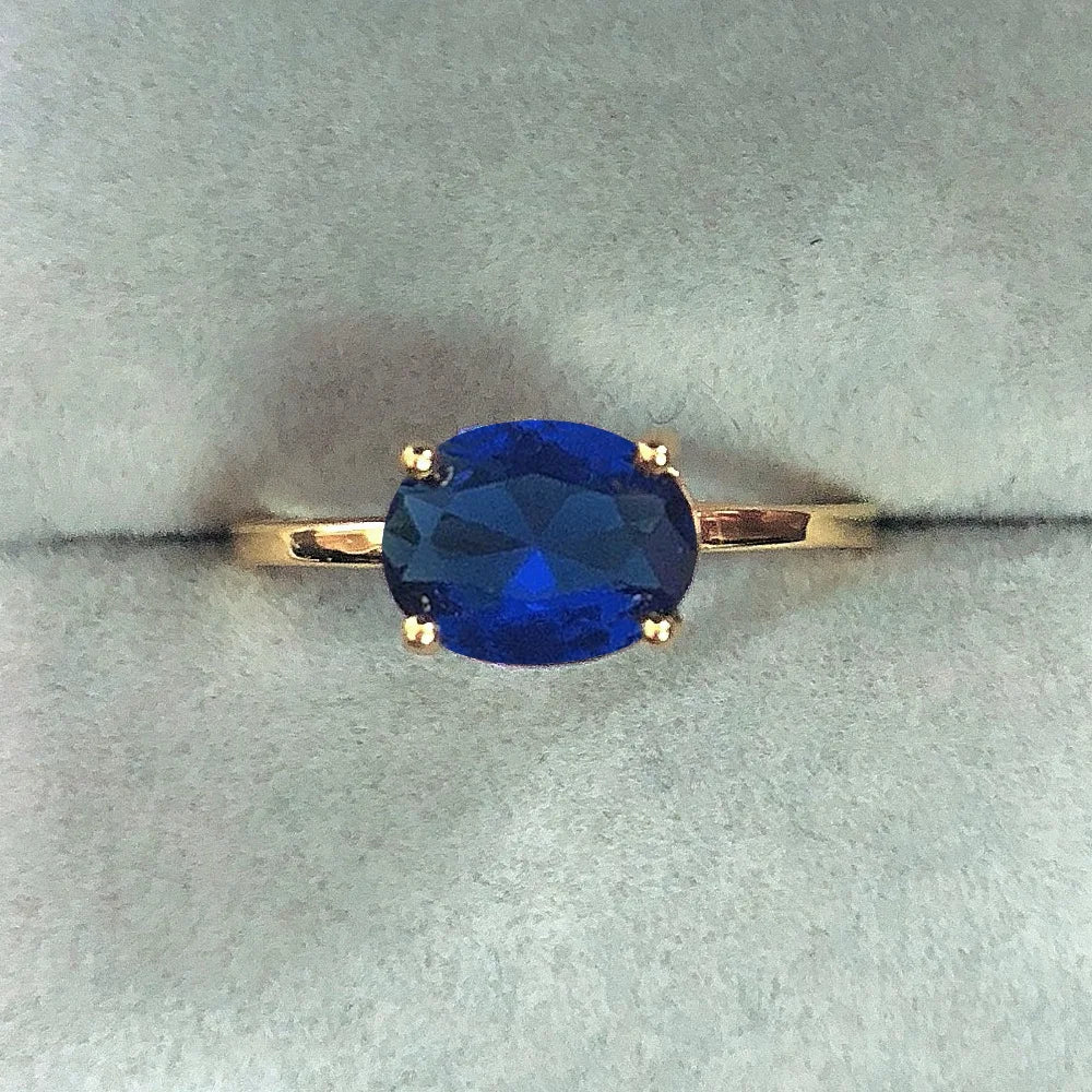 Iridescent Elegance – Dainty Opal Ring in Premium Finish