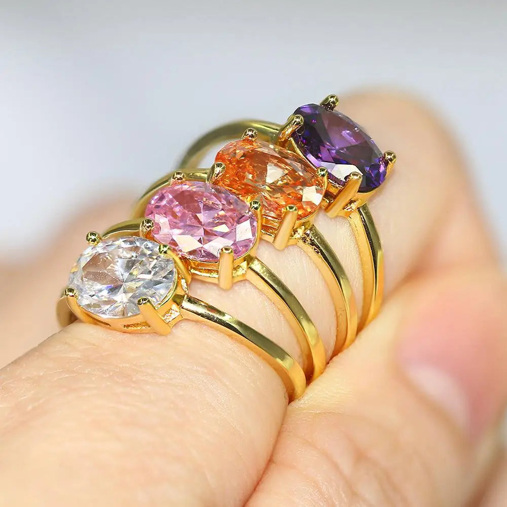 Iridescent Elegance – Dainty Opal Ring in Premium Finish