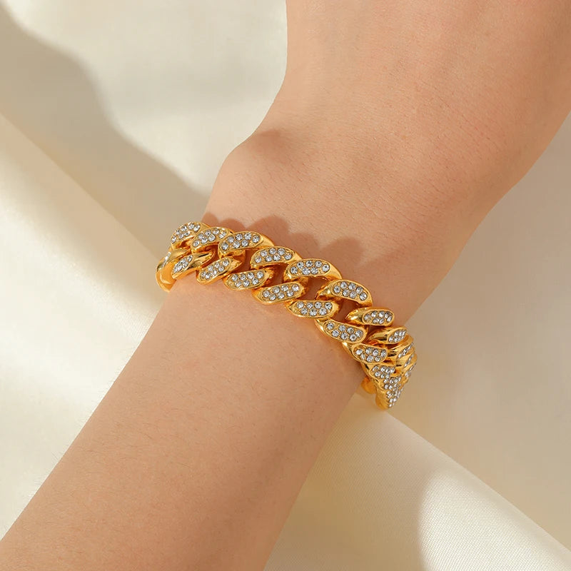 The Havoc Chain – Gold-Tone Stainless Steel Cuban Bracelet