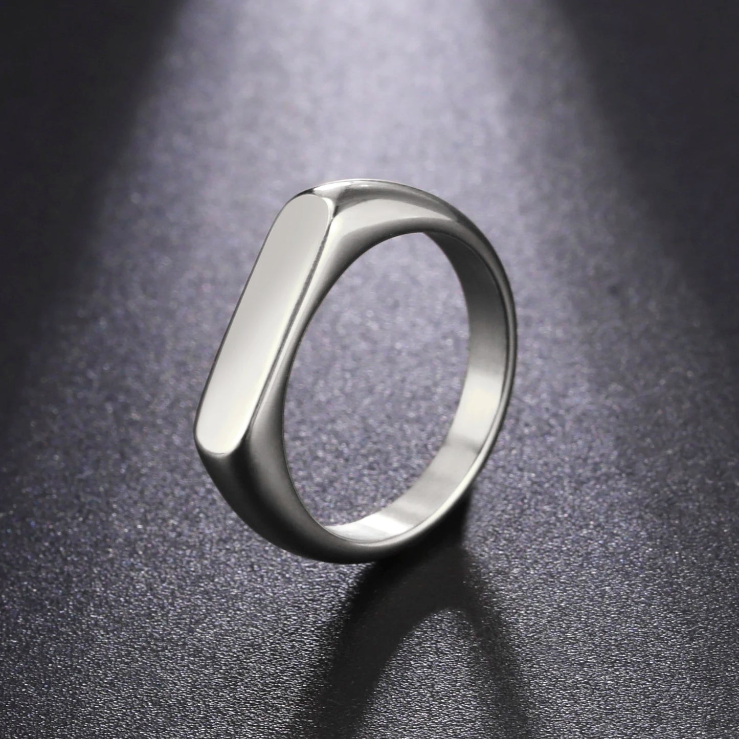Personalized Engraved Name Ring – Custom Stainless Steel Band in Elegant Tone