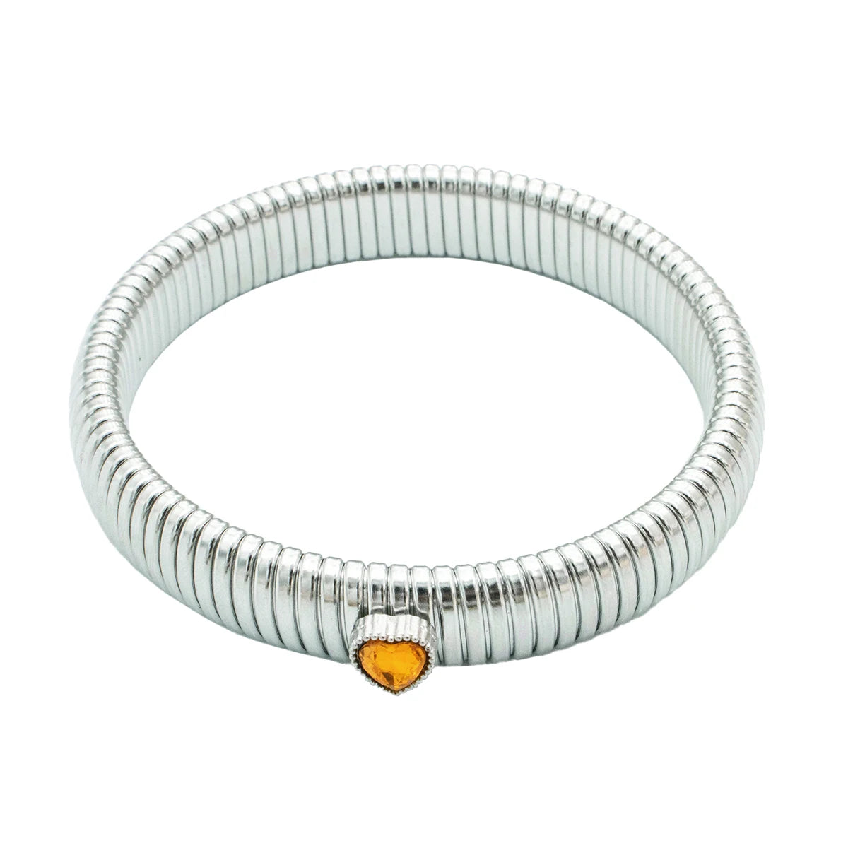 Gilded Tension Cuff – Mirror-Polished 18K Gold Elastic Form